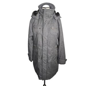 TNA Verbier Grey Parka Jacket Size Large